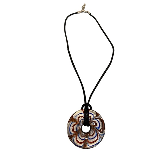 Glass Pendant Necklace Handmade Mouth blown glass pendant - Picture 2 of 6